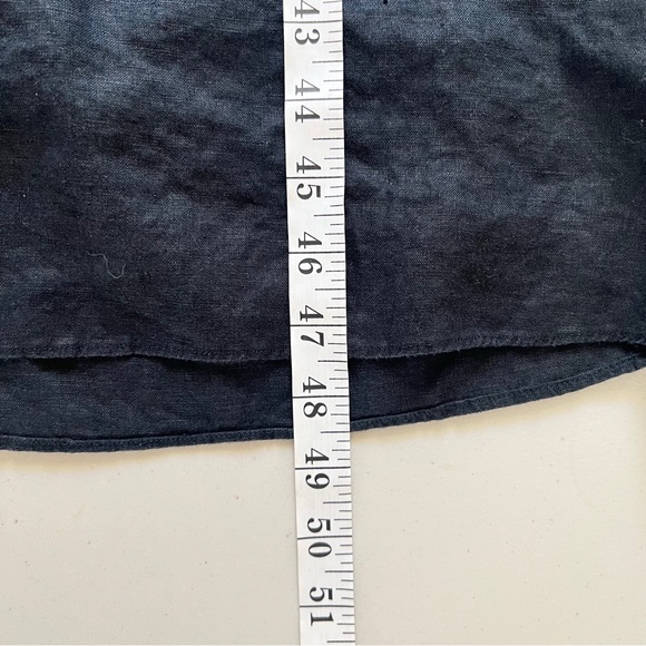 The Drop Sade 100% Linen Cutout Elegant Black Summer Vacation Dress S - Picture 7 of 8